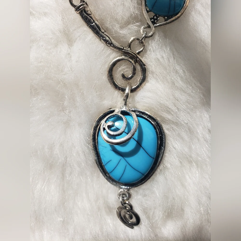 Artisan Silver and Turquoise Necklace